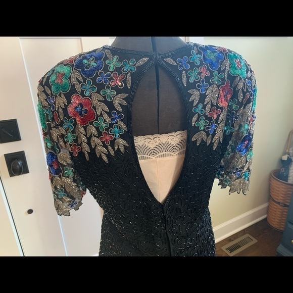 Laurence Kazar evening dress fully beaded. Size xl. New Years Eve attire. - Picture 12 of 15